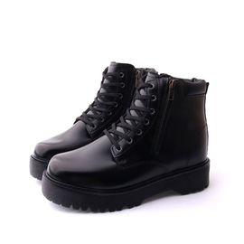 [GIRLS GOOB] Men's Lace Up Boots with Side Zipper  Casual Boots Wide Toe 3cm Insole, Men's Invisible Height Increasing Elevator Shoes - Made in KOREA